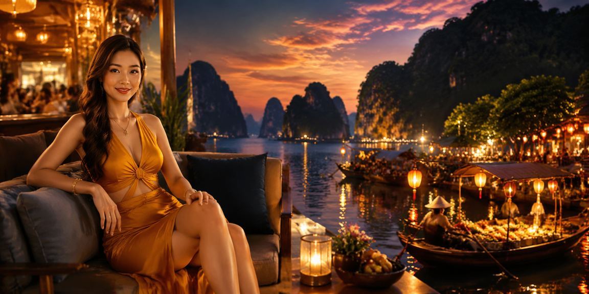 Vịnh Hạ Long về đêm với không khí giải trí casino và chợ đêm sôi động