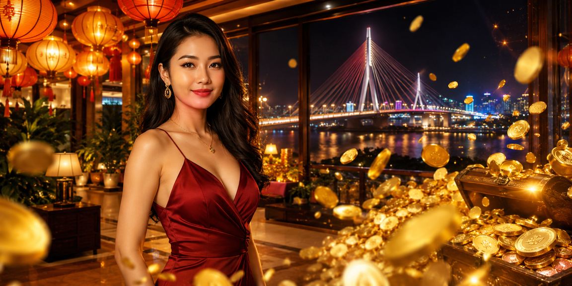 Không gian giải trí casino đèn lồng phong cách Hội An về đêm